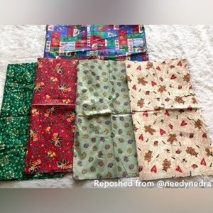 Christmas fabric 5 patterns, fat quarters